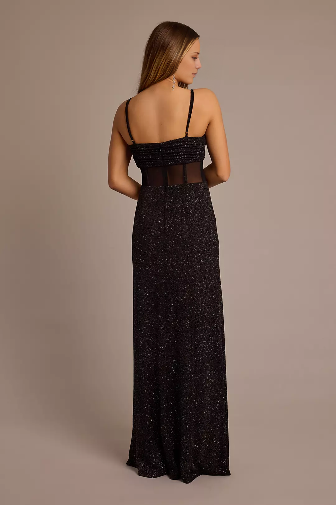 Sheath Illusion Lace-Up Back Prom Dress - Chloe Dress