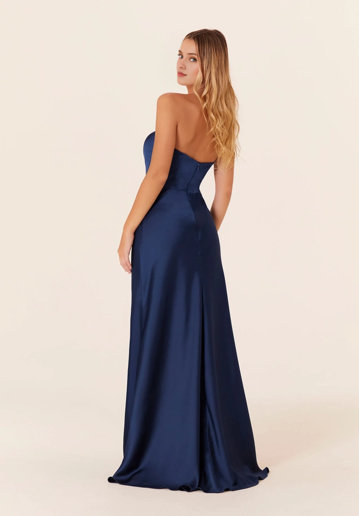 Off-Shoulder Satin High Slit Wedding Dress - Chloe Dress