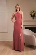 Crepe Backless High Slit Wedding Dress - Chloe Dress