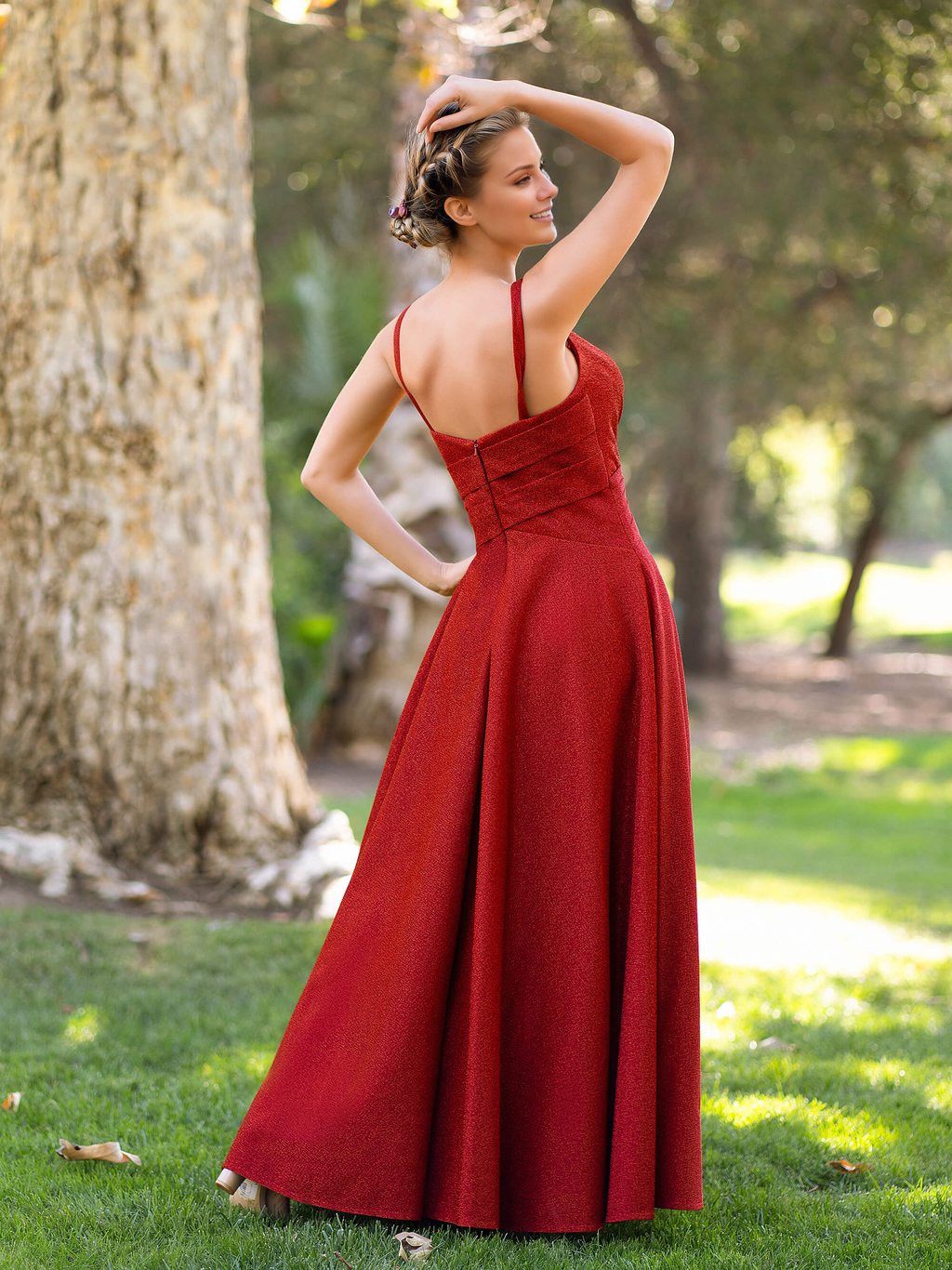A-Line V-Neck Backless Floor-Length Formal Dress - Chloe Dress