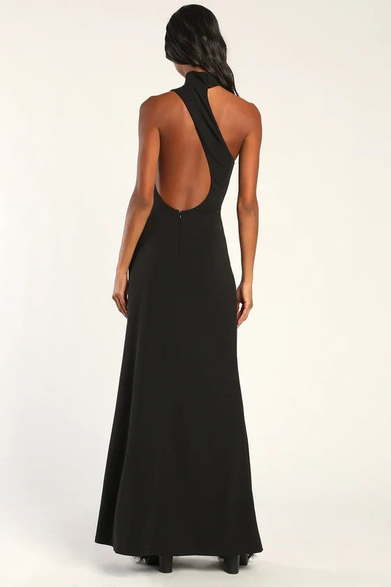 Off-Shoulder Sleeveless Backless High Slit Floor-Length Evening Dress - Chloe Dress