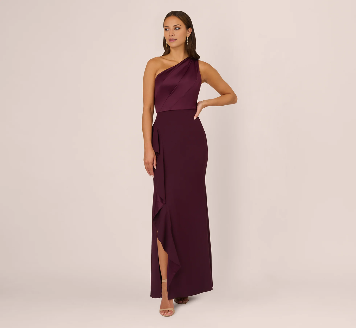 One-Shoulder Satin Prom Dress - Chloe Dress