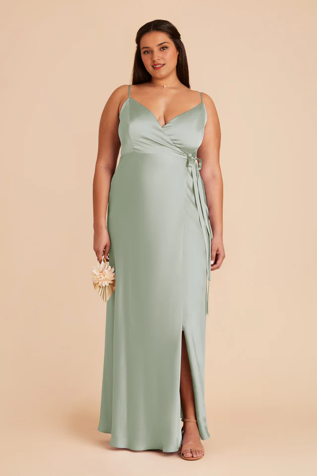 V-Neck Chiffon Wrap Wedding Dress - Chloe Dress