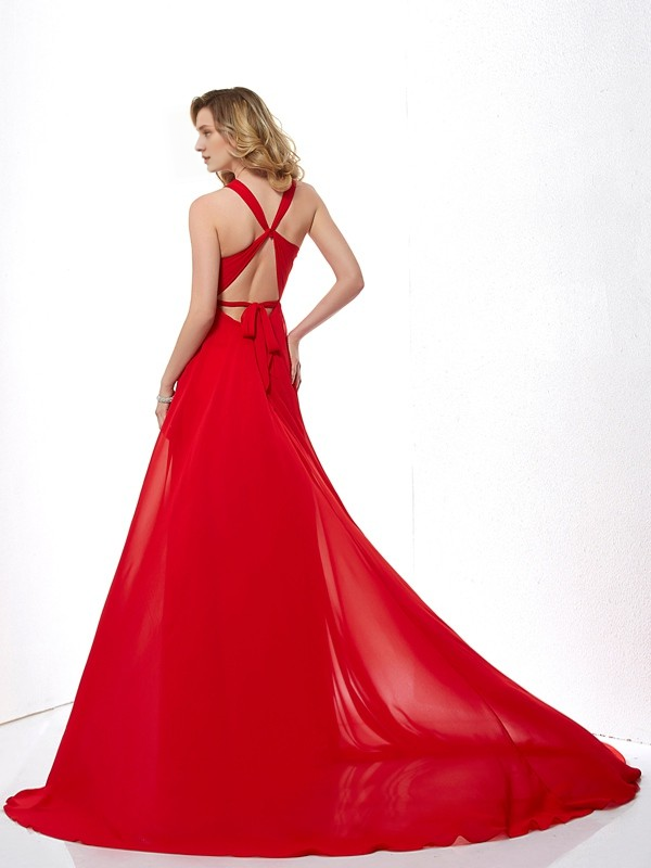 A-Line Chiffon Sleeveless Dress - Chloe Dress
