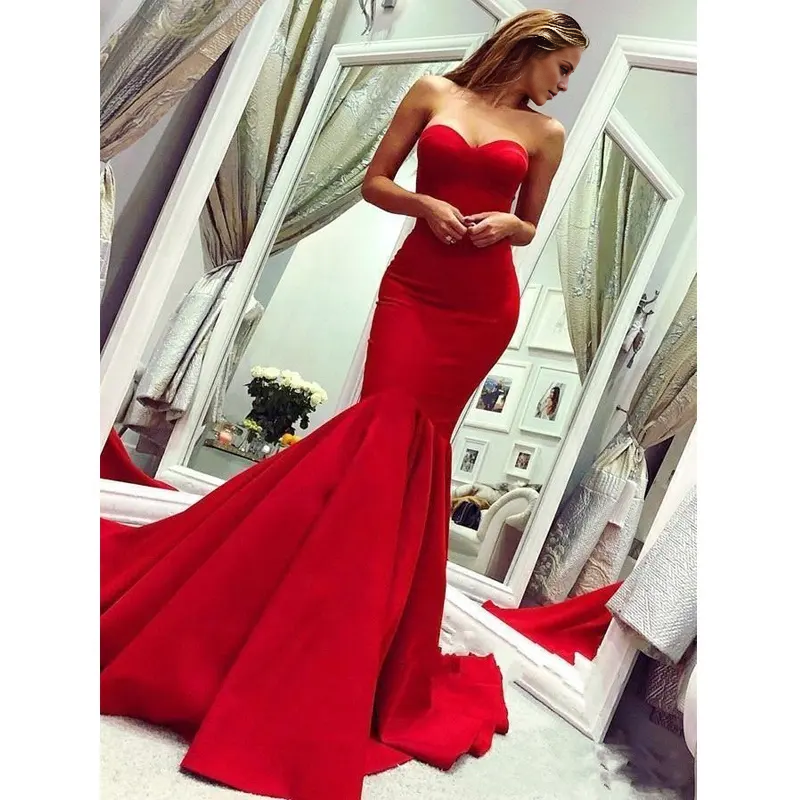 Mermaid Strapless Floor-Length Evening Gown - Chloe Dress