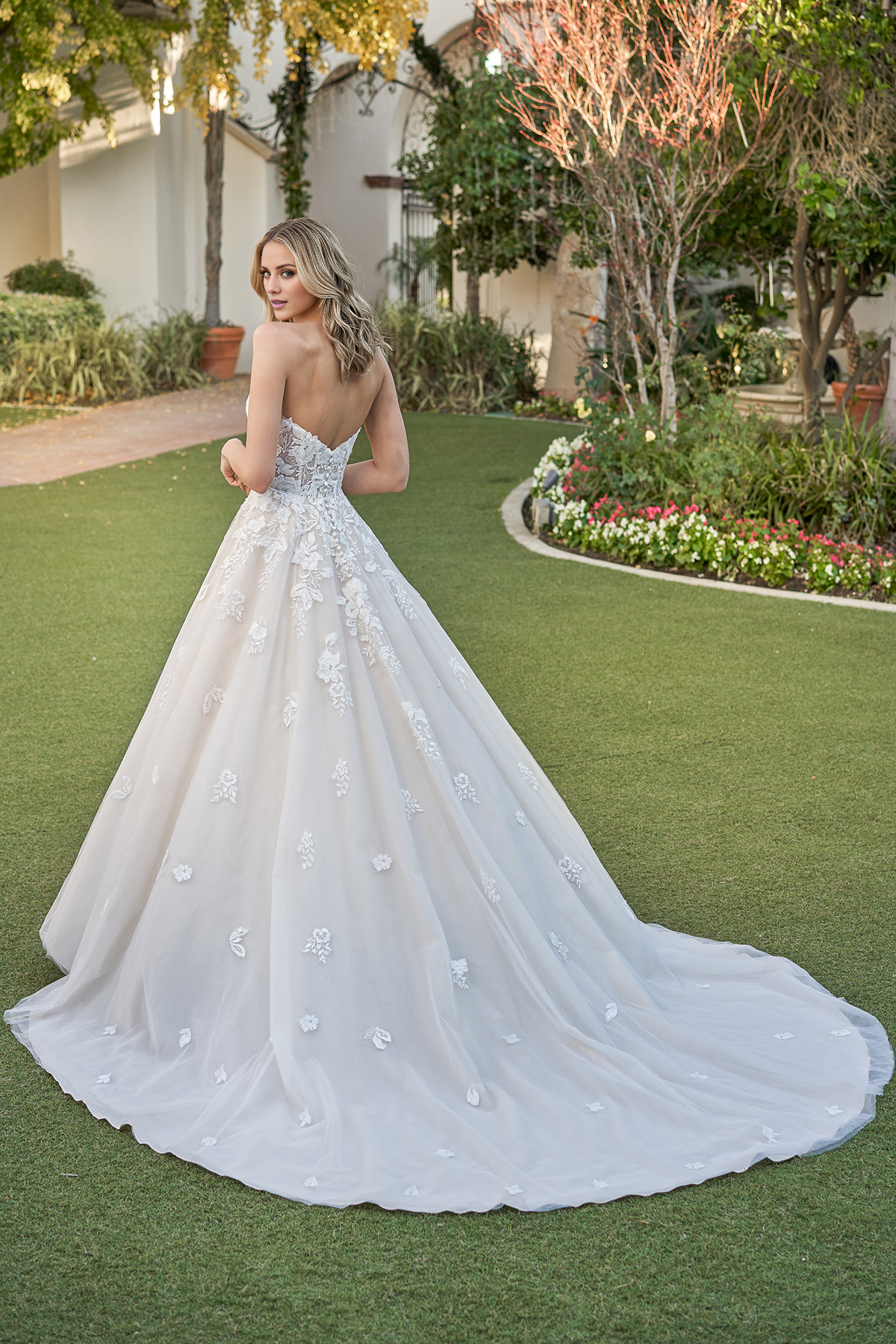 A-Line Strapless Lace Floor-Length Wedding Dress - Chloe Dress