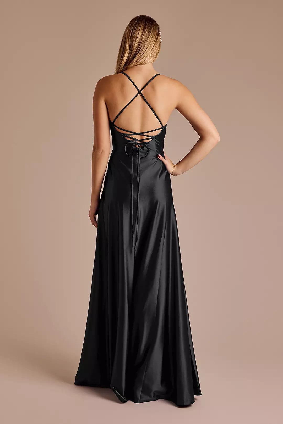 A-Line Satin Floor-Length Dress - Chloe Dress