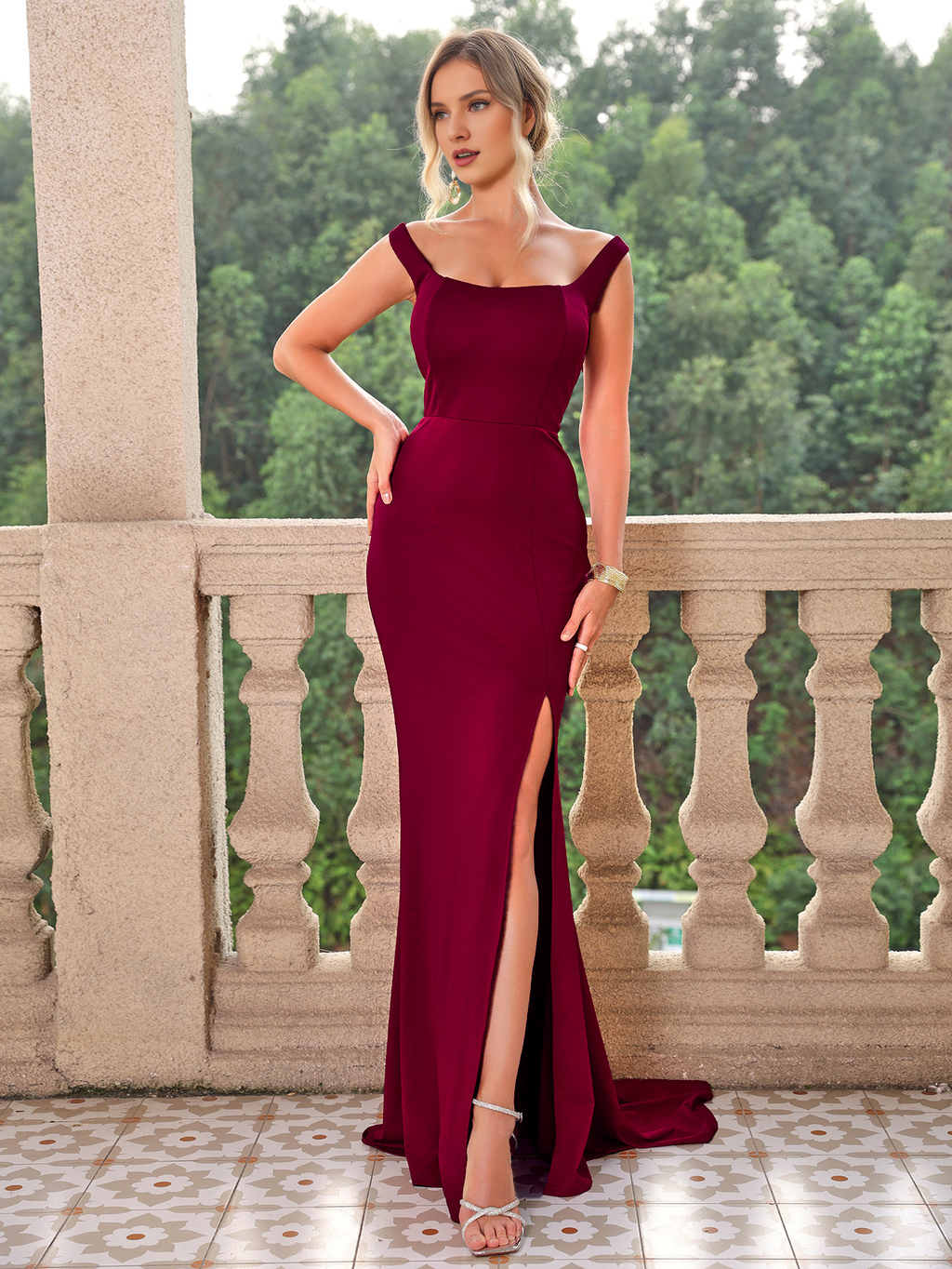 Sequin High Slit Floor-Length Evening Dress - Chloe Dress