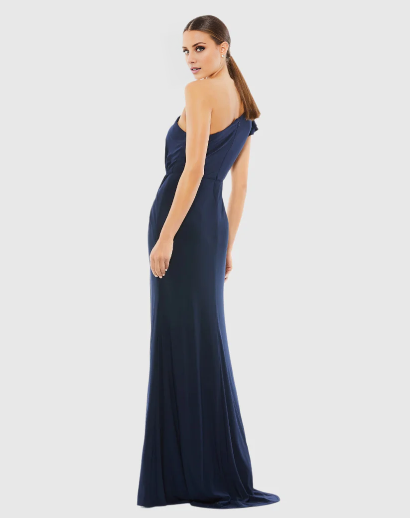 One-Shoulder Ruffled Floor-Length Evening Dress - Chloe Dress