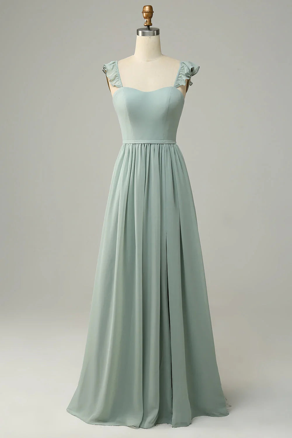 Grey A-Line Wedding Dress - Chloe Dress