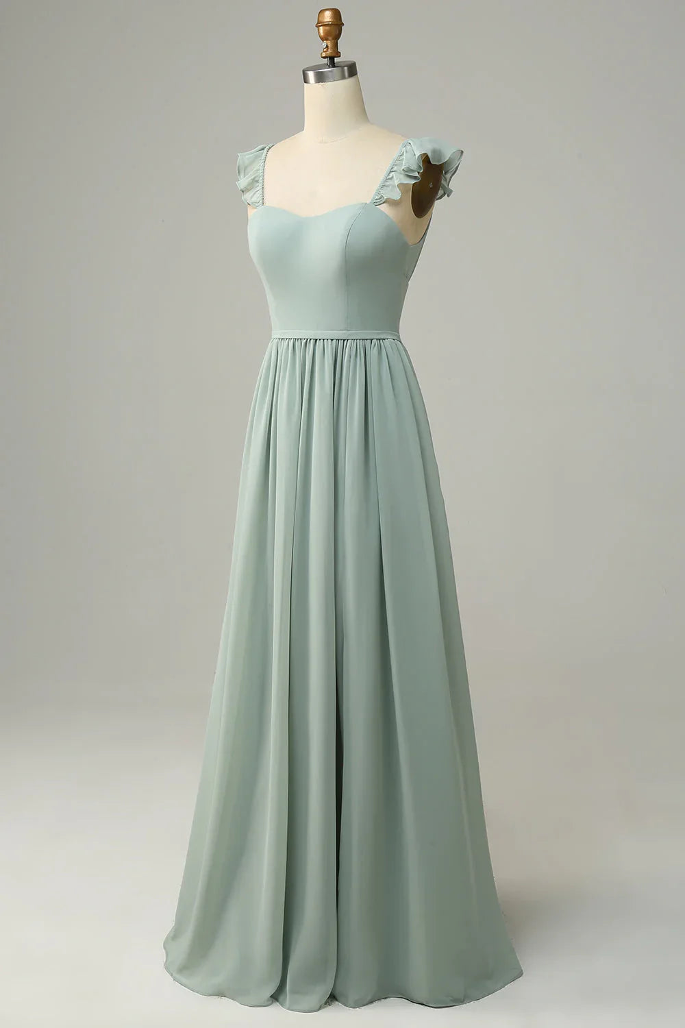 Grey A-Line Wedding Dress - Chloe Dress