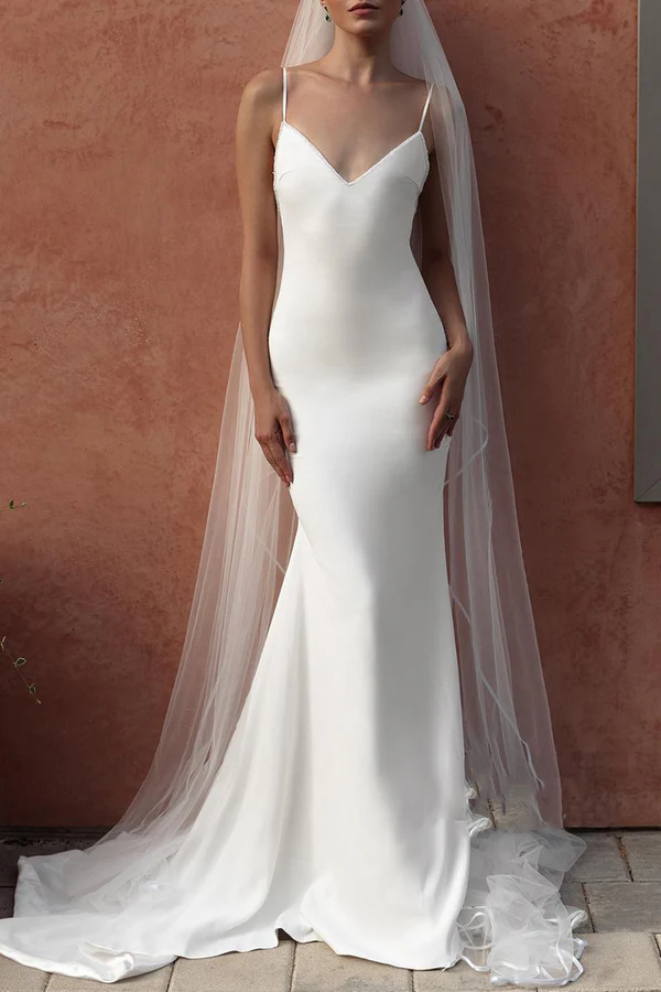 V-Neck Mini Wedding Dress - Chloe Dress