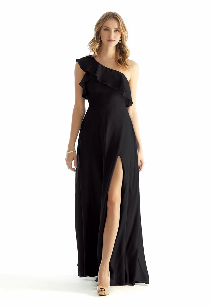 A-Line Chiffon High Slit Floor-Length Dress - Chloe Dress