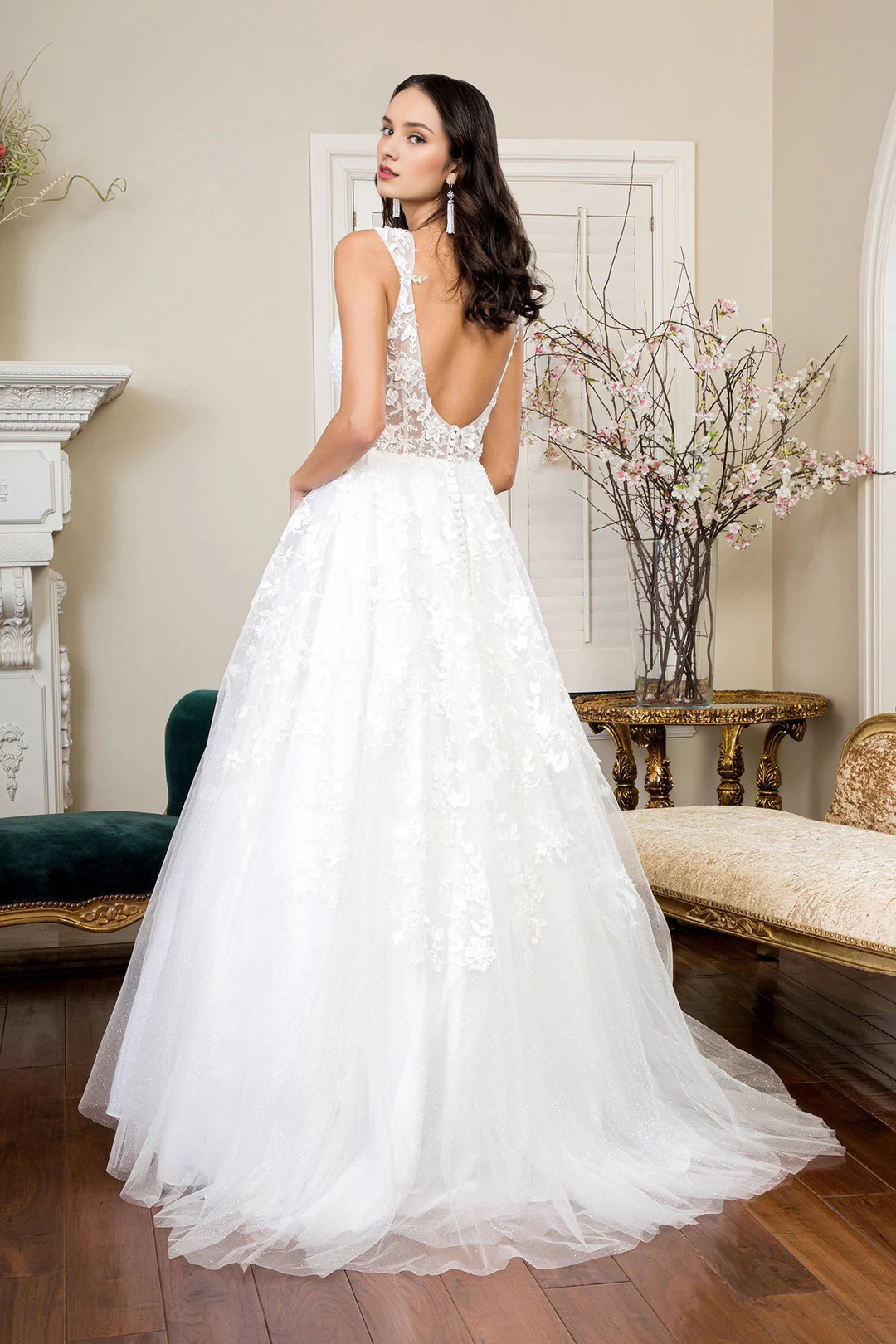 V-Neck Wedding Dress - Chloe Dress