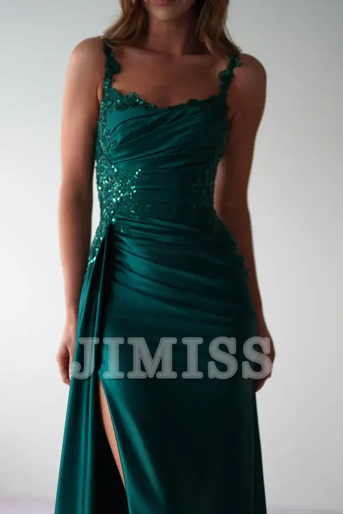 A-Line Sweetheart Satin Sleeveless Floor-Length Evening Gown - Chloe Dress