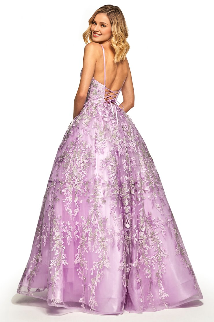 A-Line V-Neck Lace Applique Floor-Length Evening Dress - Chloe Dress