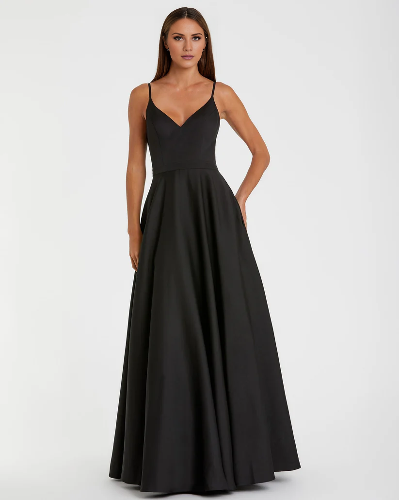 A-Line V-Neck Sleeveless Floor-Length Evening Dress - Chloe Dress