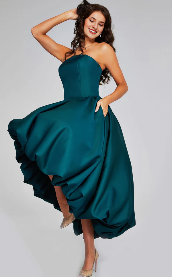 Strapless Backless Tea-Length Prom Dress - Chloe Dress