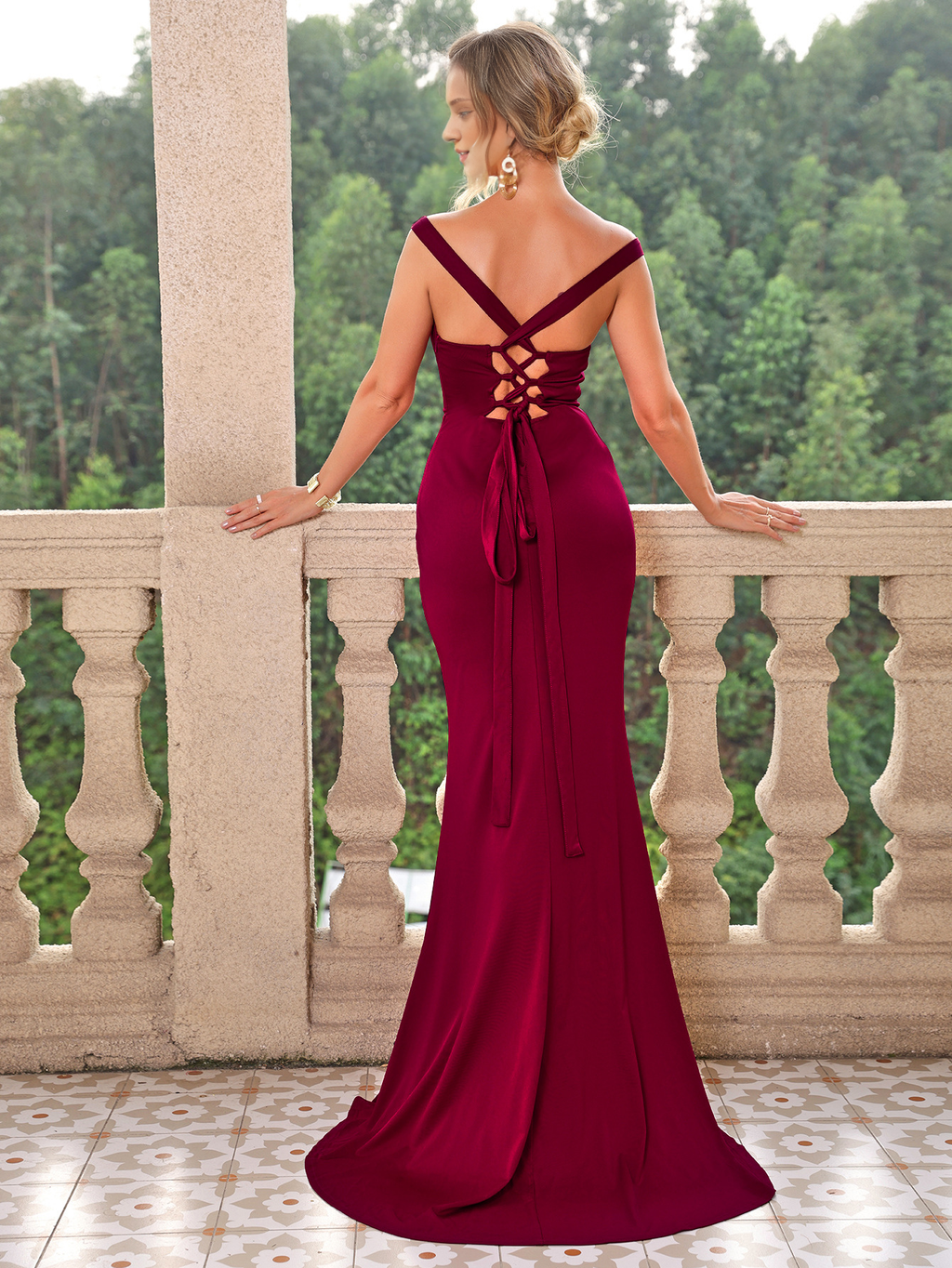 Sequin High Slit Floor-Length Evening Dress - Chloe Dress