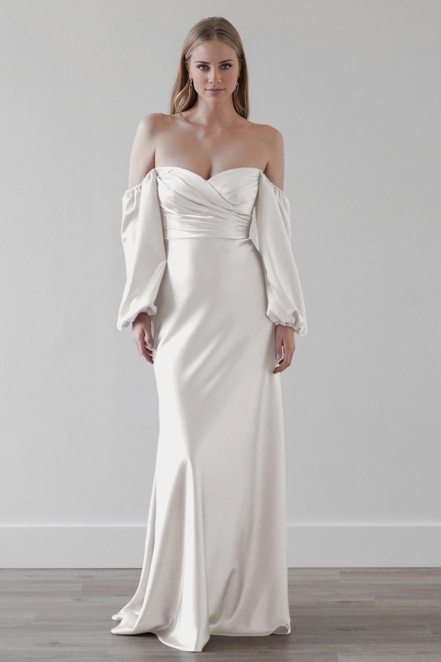 Strapless Long Sleeve Backless Floor-Length Evening Dress - Chloe Dress