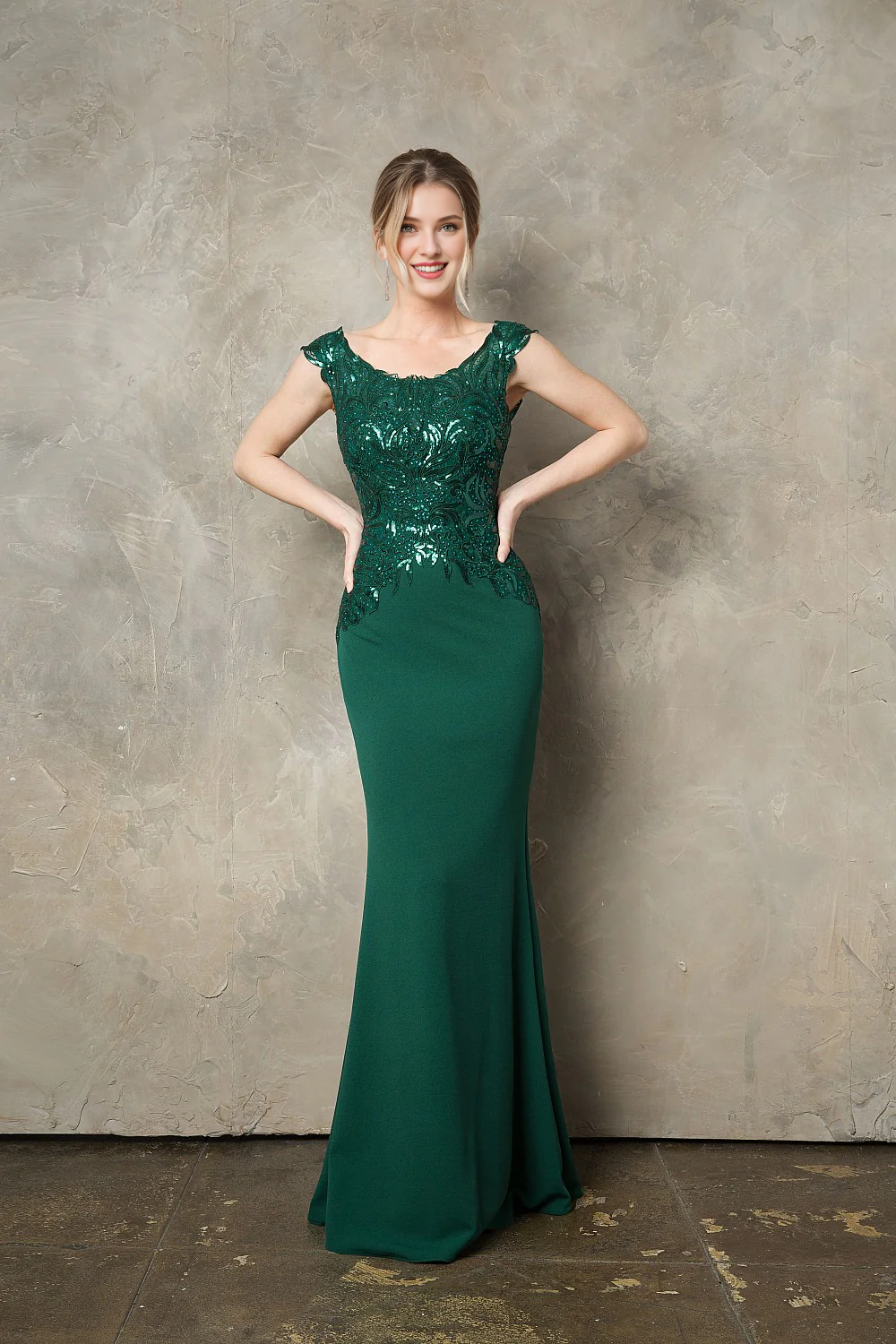 Sequin Long Sleeve Embroidered Dress - Chloe Dress