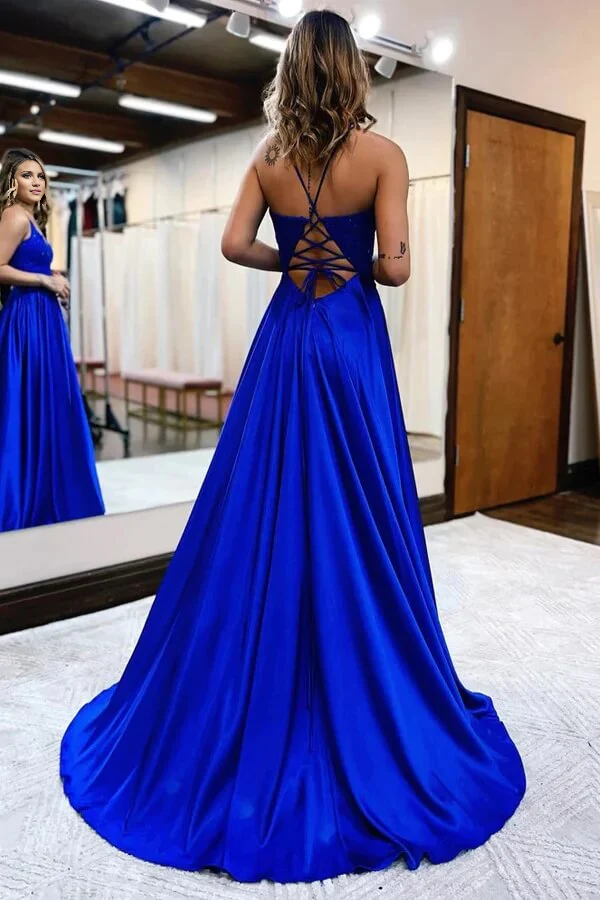 A-Line Satin Party Dress - Chloe Dress