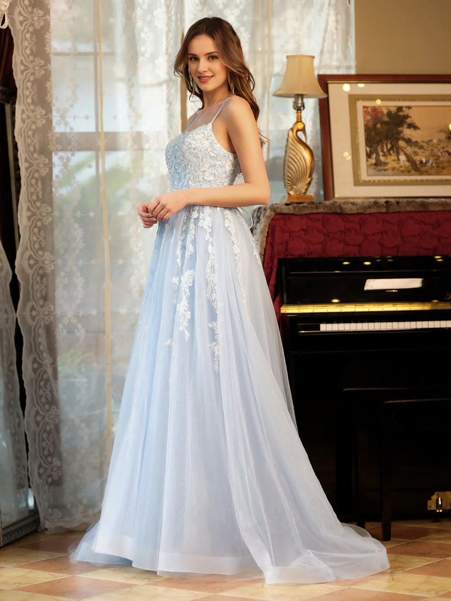 A-Line Chiffon Embroidered Ball Dress - Chloe Dress