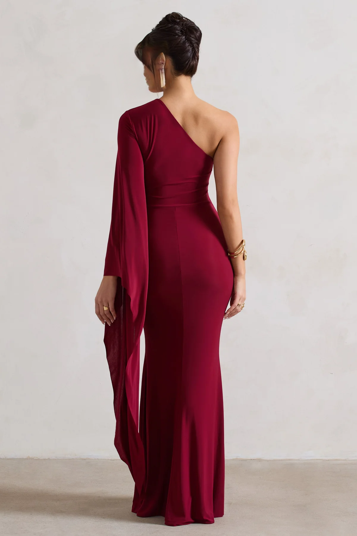 One-Shoulder Ruffled Floor-Length Evening Dress - Chloe Dress