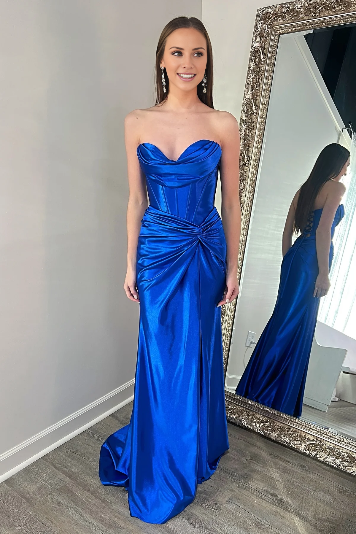 Green Mermaid Off-Shoulder High Slit Prom Dress - Chloe Dress