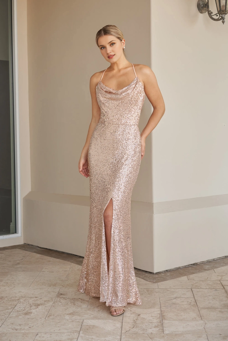 A-Line Sequin Backless Wedding Dress - Chloe Dress