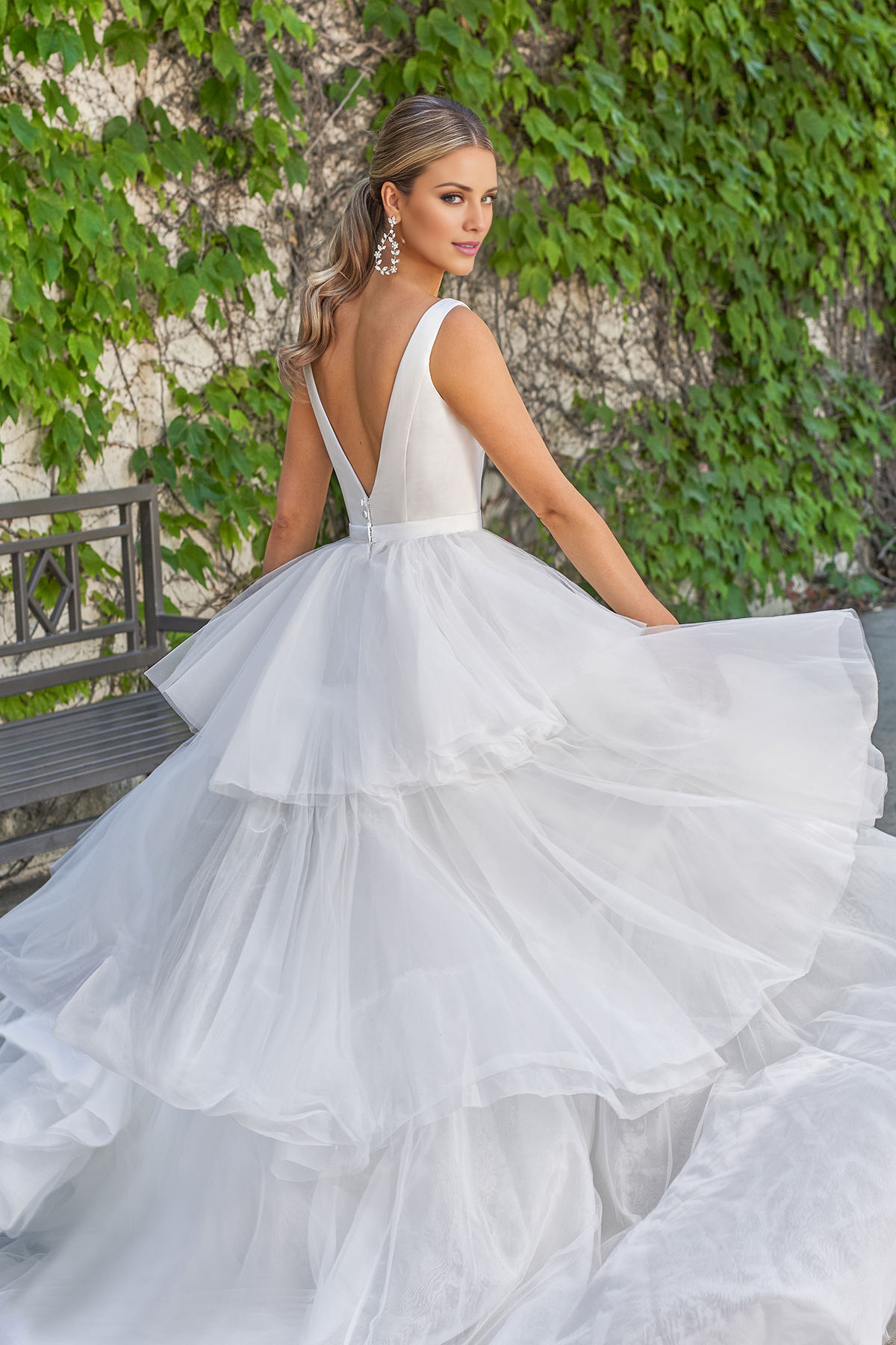 Square Neck Satin Floor-Length Wedding Dress - Chloe Dress