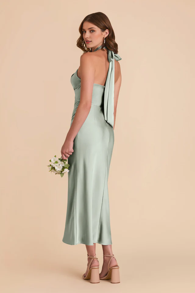 Satin Ankle-Length Wedding Dress - Chloe Dress