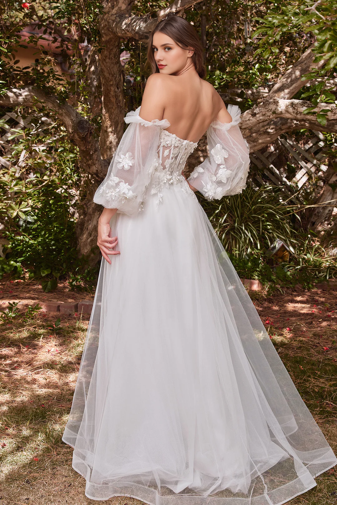 White Strapless Wedding Dress - Chloe Dress