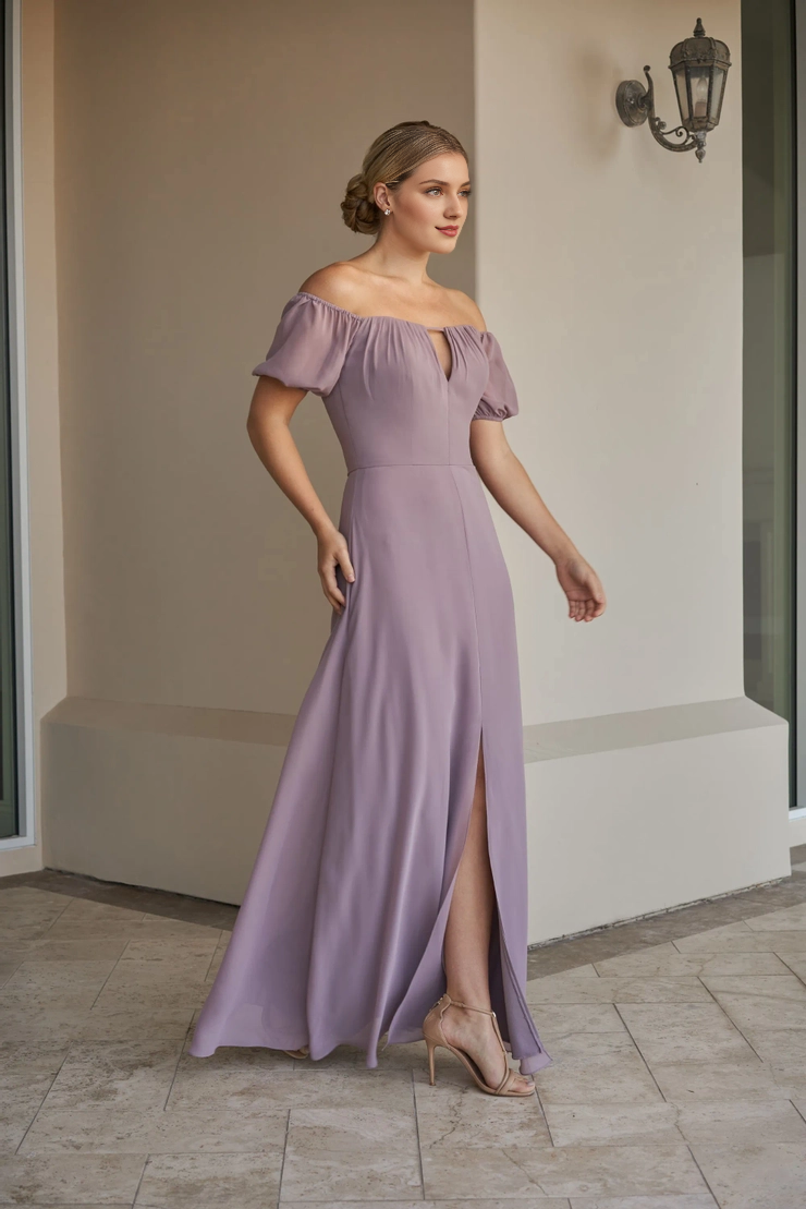 A-Line Off-Shoulder High Slit Mini Wedding Dress - Chloe Dress