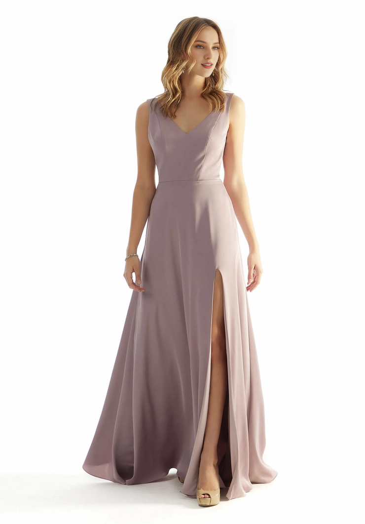 V-Neck Satin Floor-Length Dress - Chloe Dress