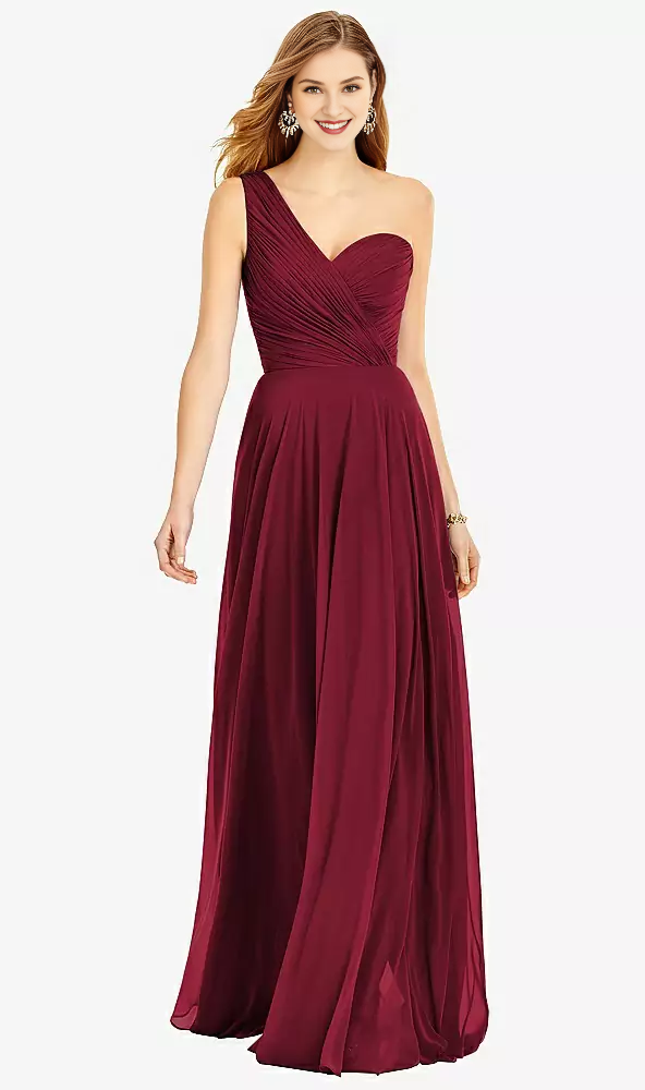 One-Shoulder Chiffon Floor-Length Prom Dress - Chloe Dress