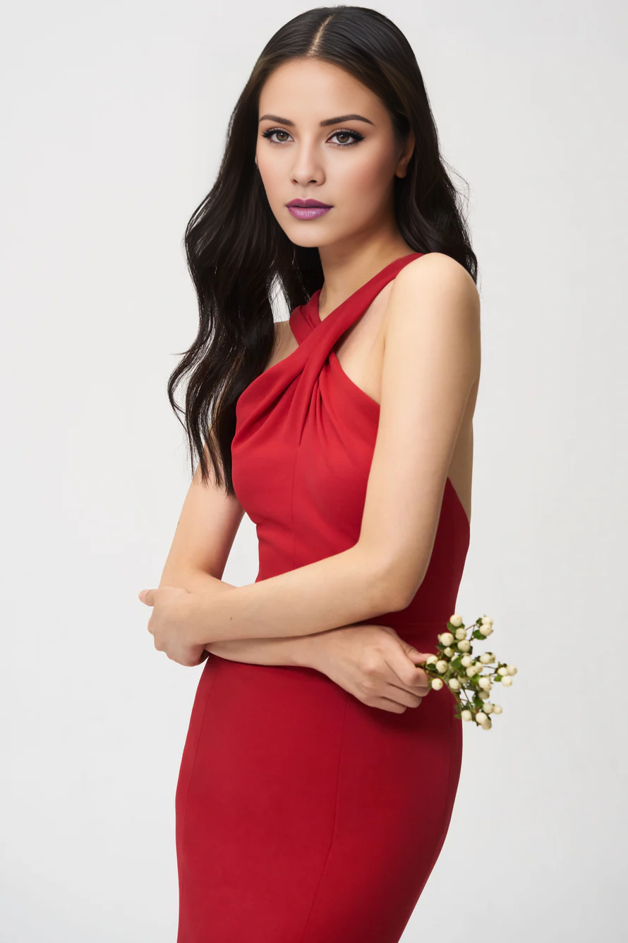 Off-Shoulder Sleeveless Backless High Slit Floor-Length Prom Dress - Chloe Dress