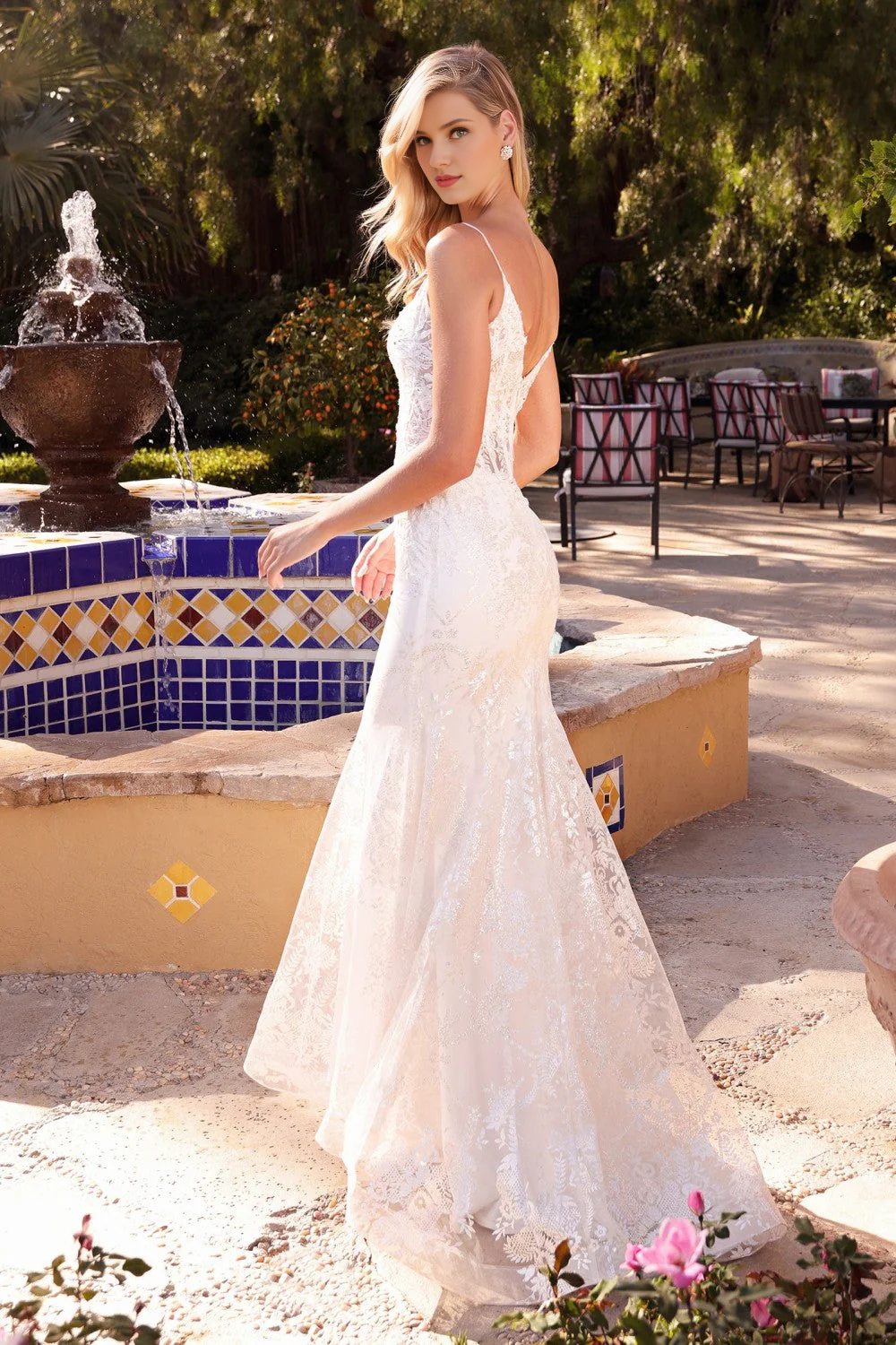 Lace Sleeveless Wedding Dress - Chloe Dress