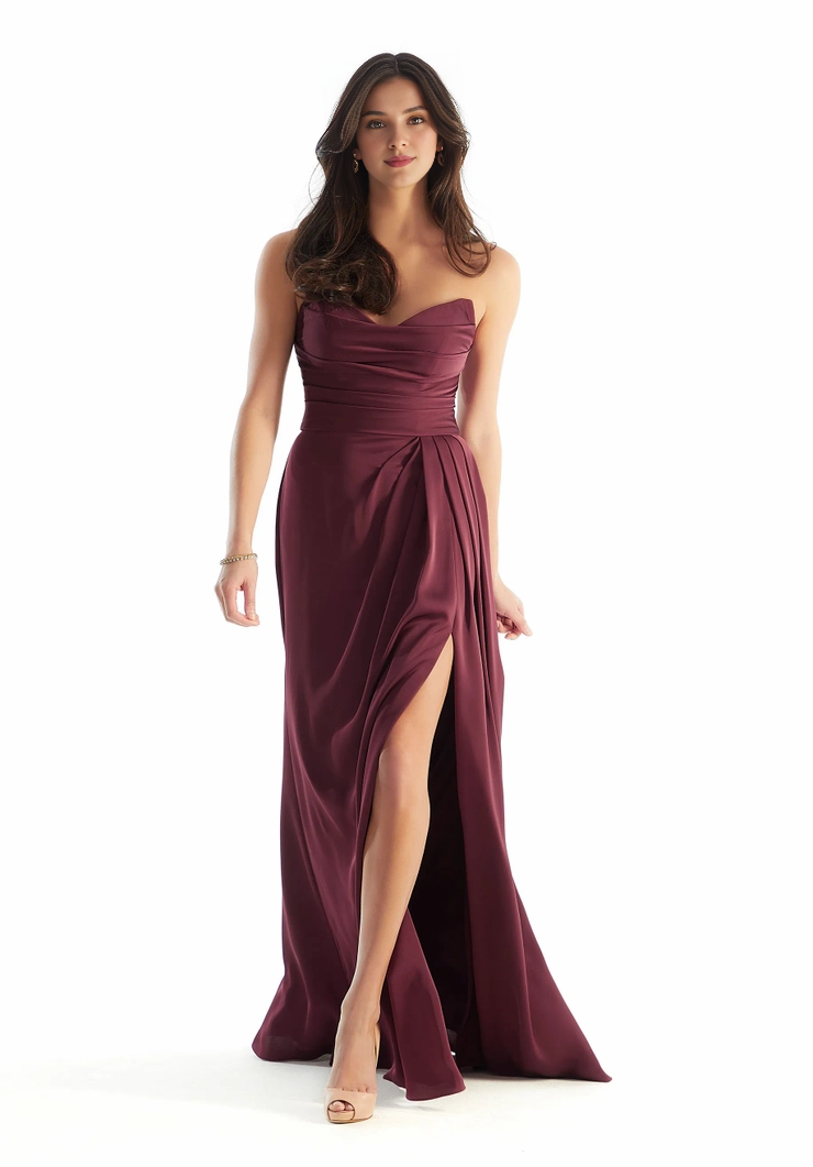 A-Line V-Neck Lace-Up Back Pleated Floor-Length Dress - Chloe Dress
