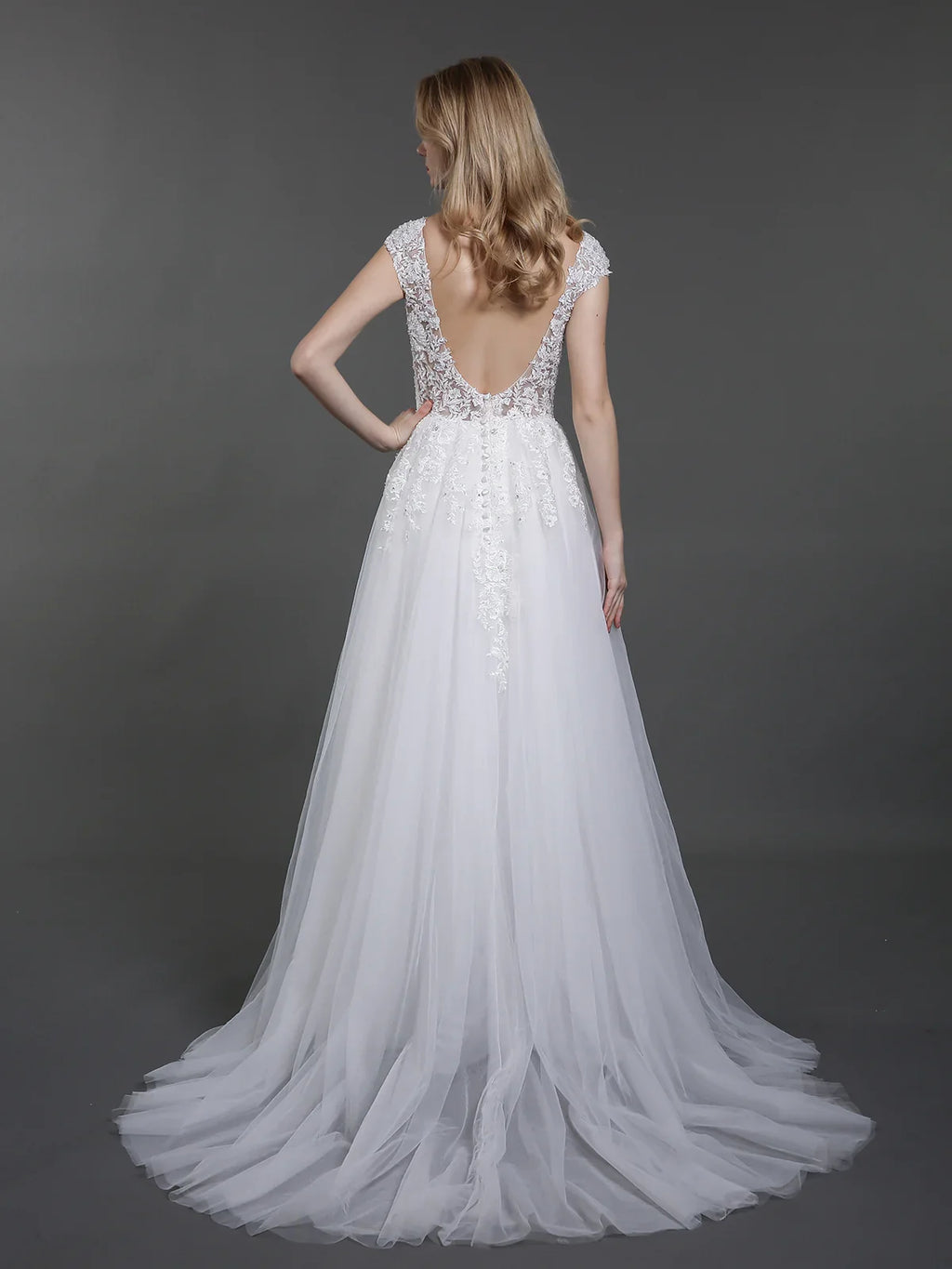 Sleeveless Backless Wedding Dress - Chloe Dress