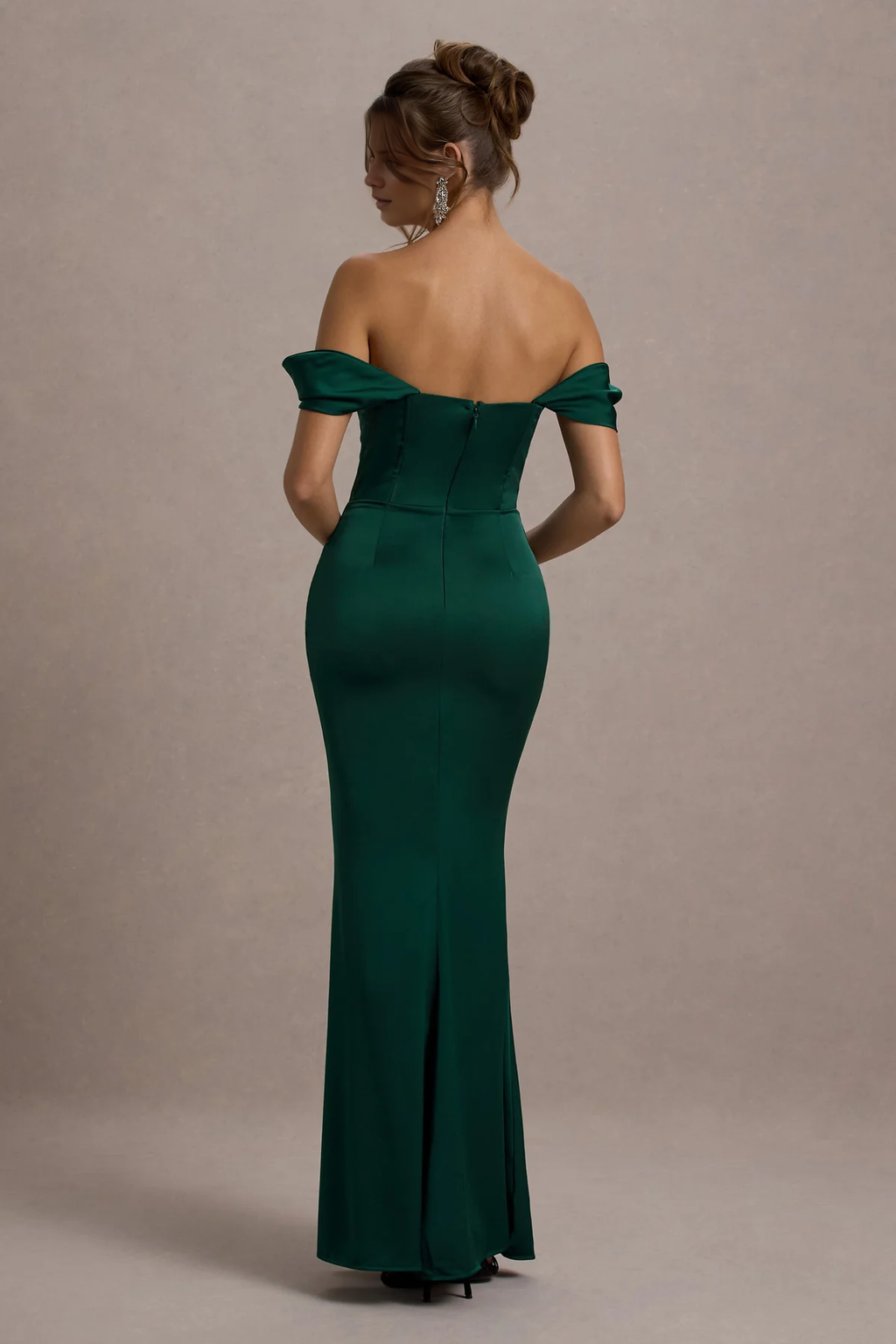 One-Shoulder Satin Floor-Length Evening Dress - Chloe Dress