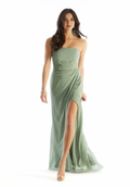 A-Line Off-Shoulder Chiffon Wrap Floor-Length Dress - Chloe Dress