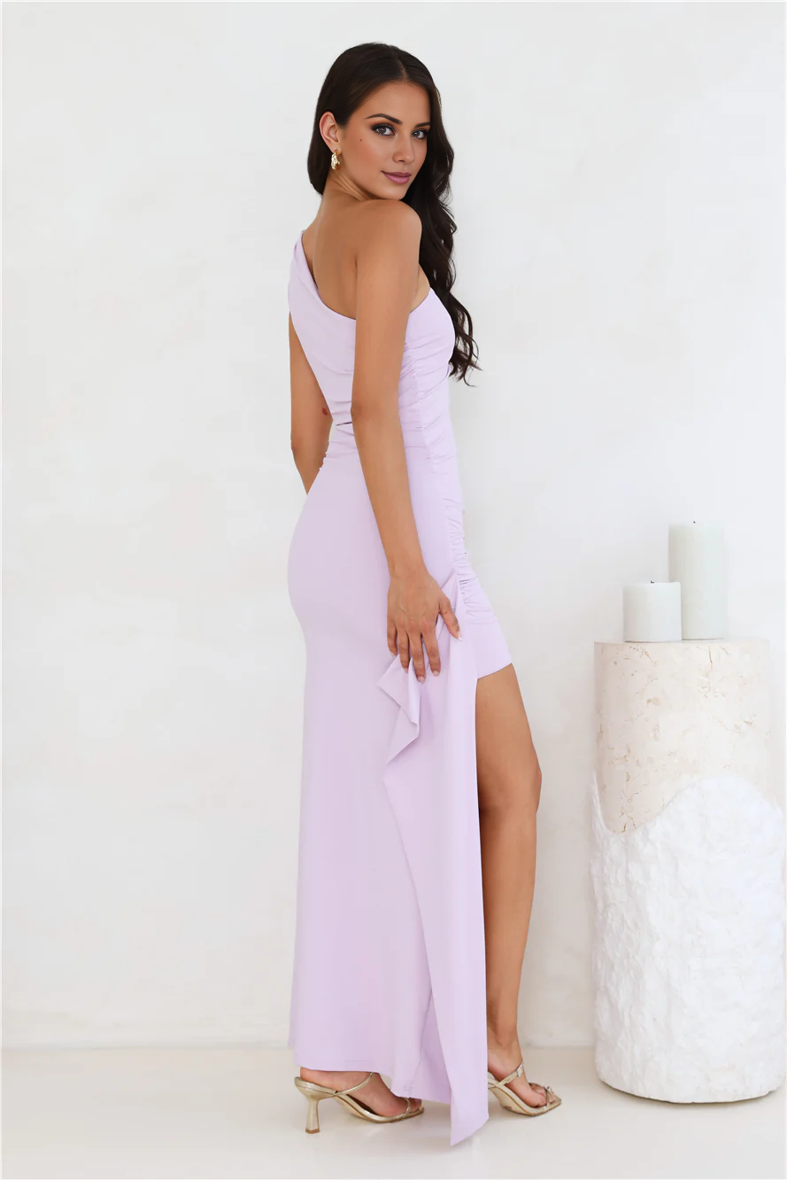 One-Shoulder Sleeveless High Slit Prom Dress - Chloe Dress