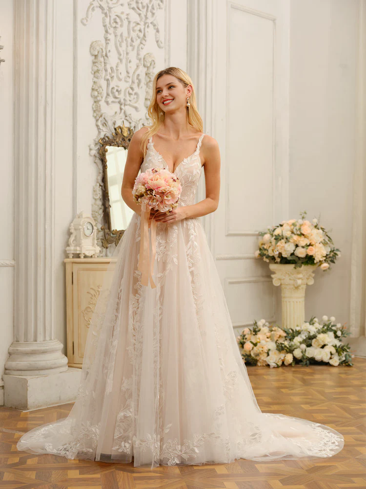 A-Line Sleeveless Wedding Dress - Chloe Dress