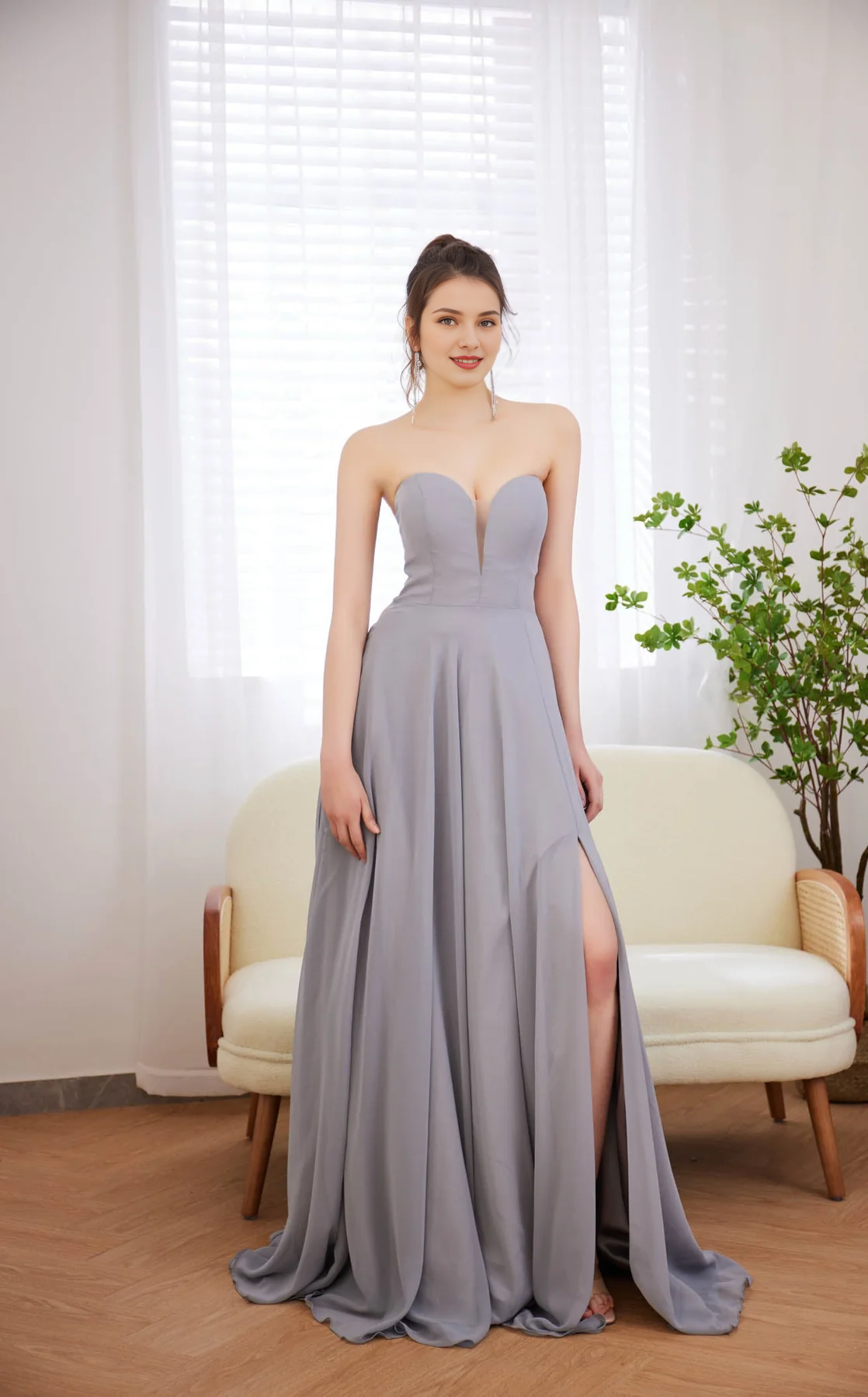 A-Line Floor-Length Evening Dress - Chloe Dress