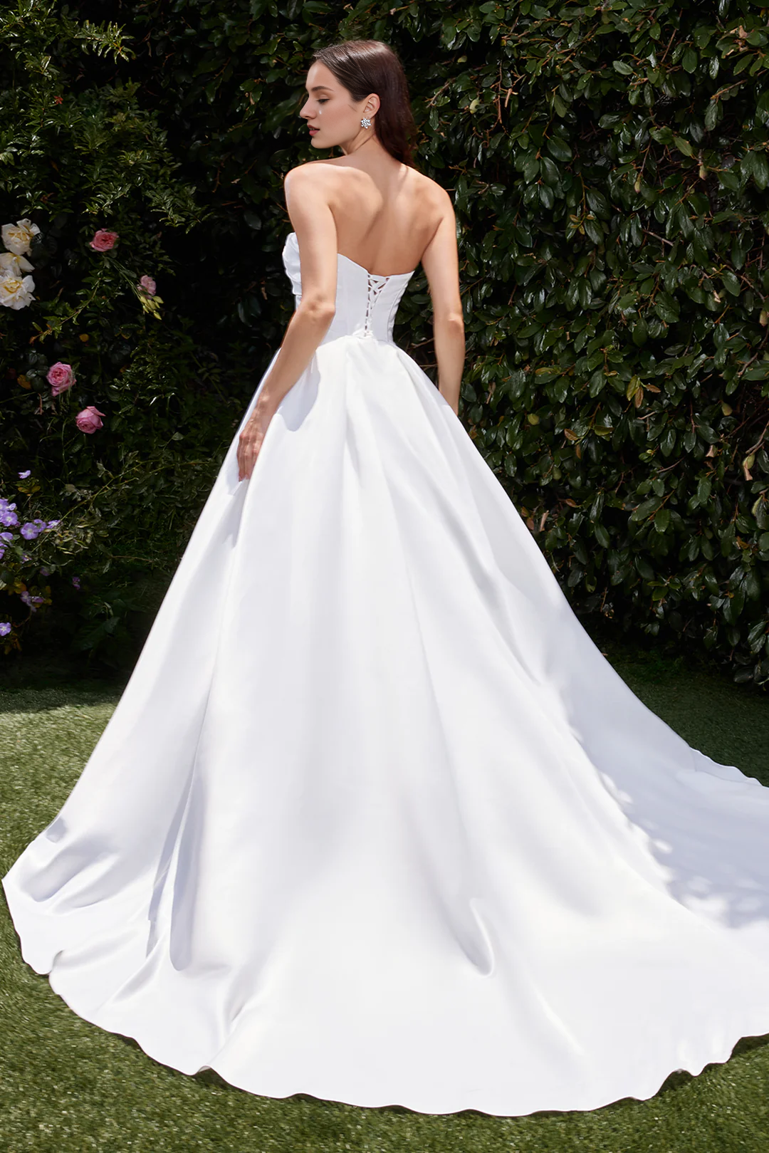 Strapless Satin Wedding Dress - Chloe Dress