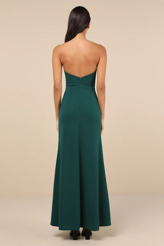 Off-Shoulder Sleeveless Backless High Slit Floor-Length Evening Dress - Chloe Dress