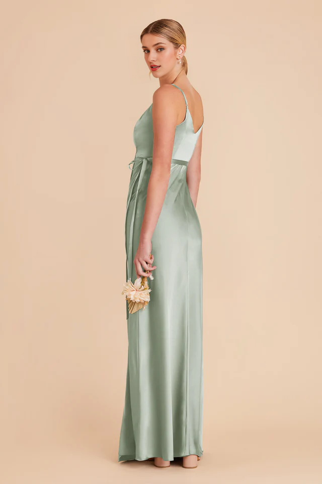 V-Neck Chiffon Wrap Wedding Dress - Chloe Dress