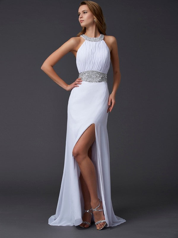 A-Line Chiffon Sleeveless Ruffled Dress - Chloe Dress