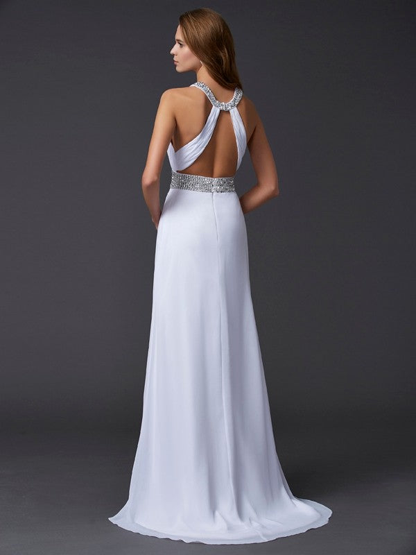A-Line Chiffon Sleeveless Ruffled Dress - Chloe Dress